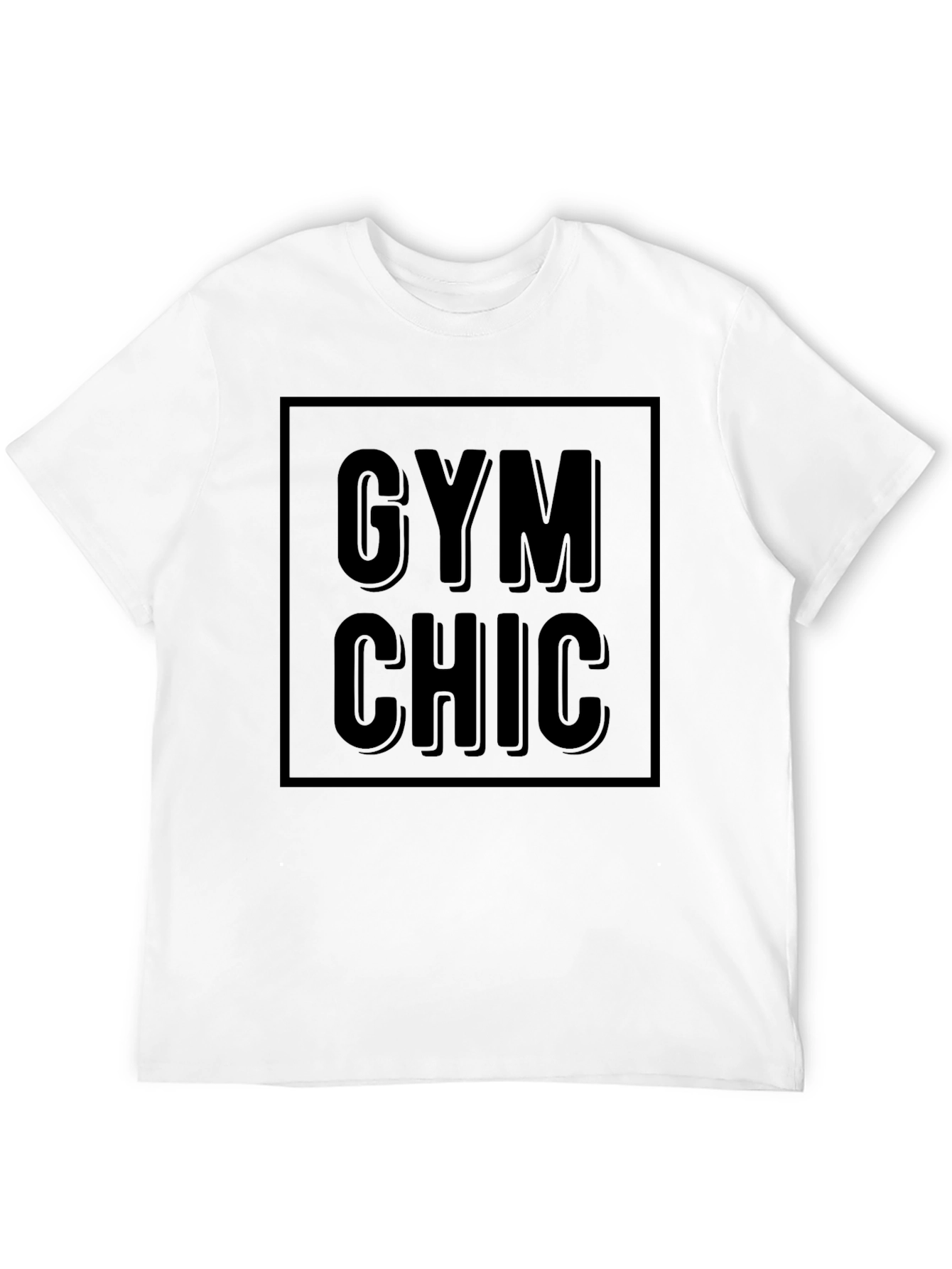 Gym Chic Black Graphic T-Shirt