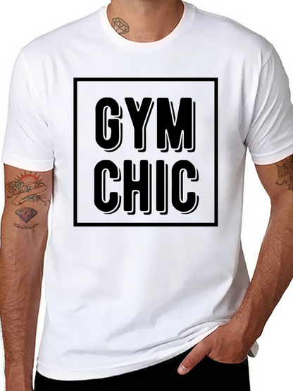 Gym Chic Black Graphic T-Shirt