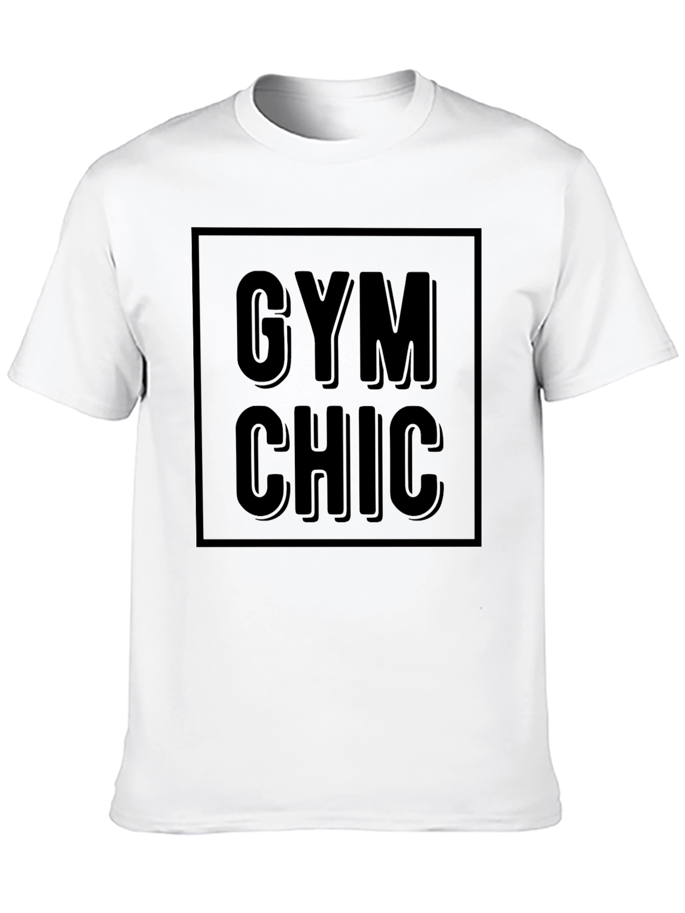 Gym Chic Black Graphic T-Shirt