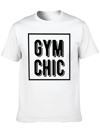 Gym Chic Black Graphic T-Shirt