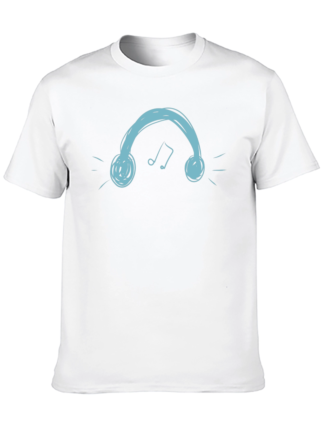 Headphones Graphic Tee - Cool Black T-Shirt