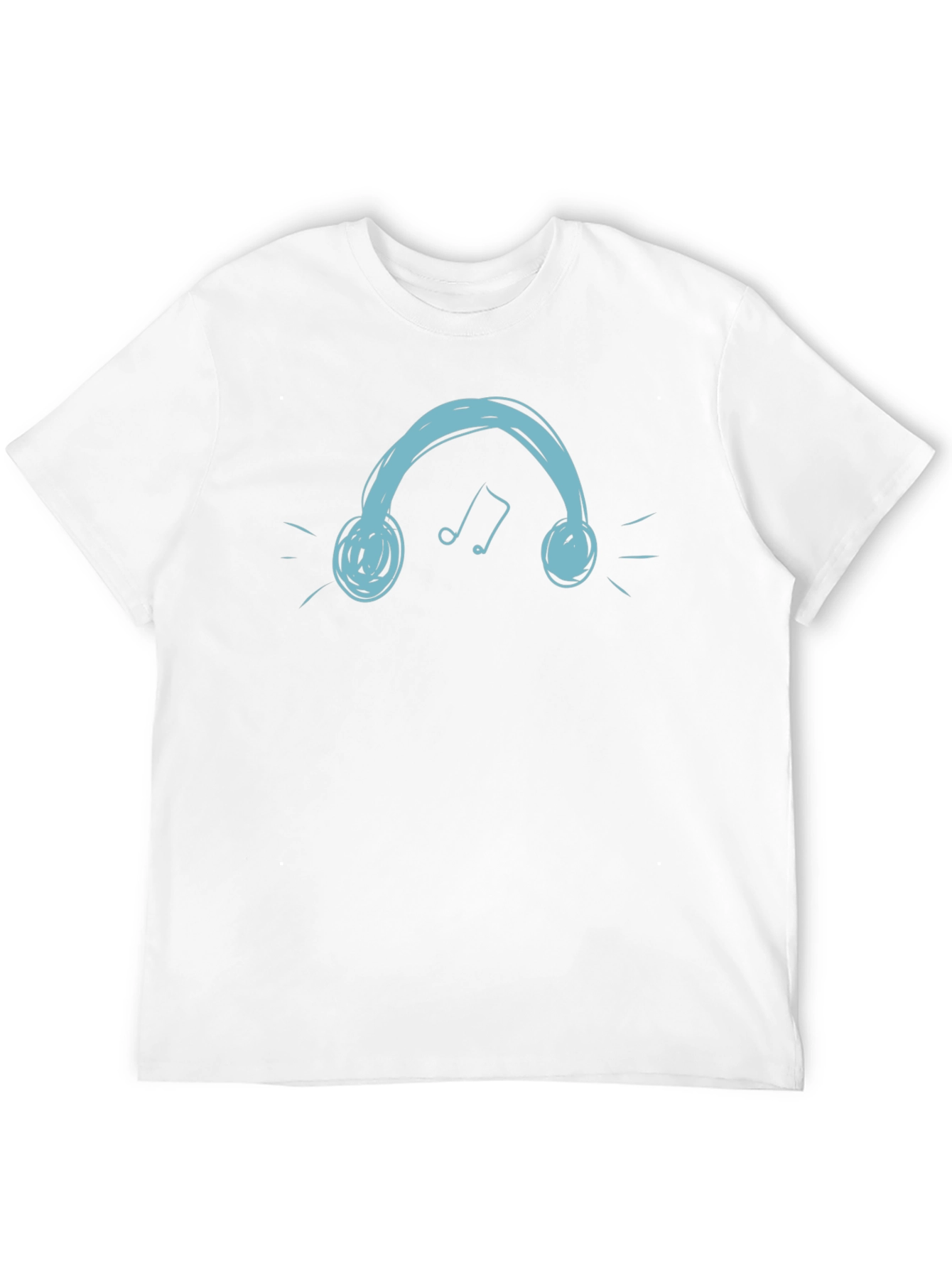 Headphones Graphic Tee - Cool Black T-Shirt
