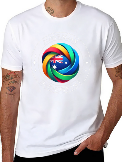 Australian Harmony Day Black T-Shirt