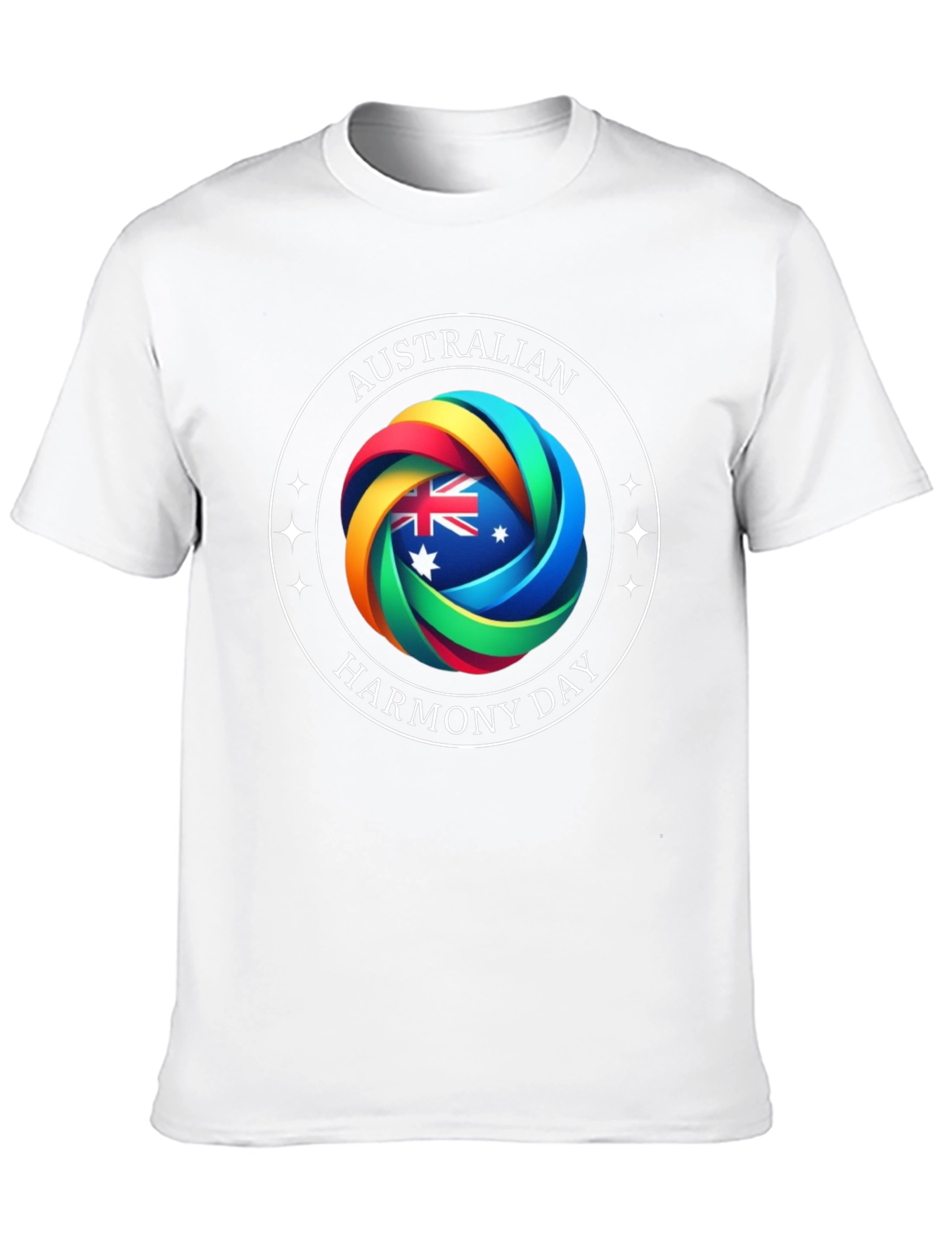 Australian Harmony Day Black T-Shirt