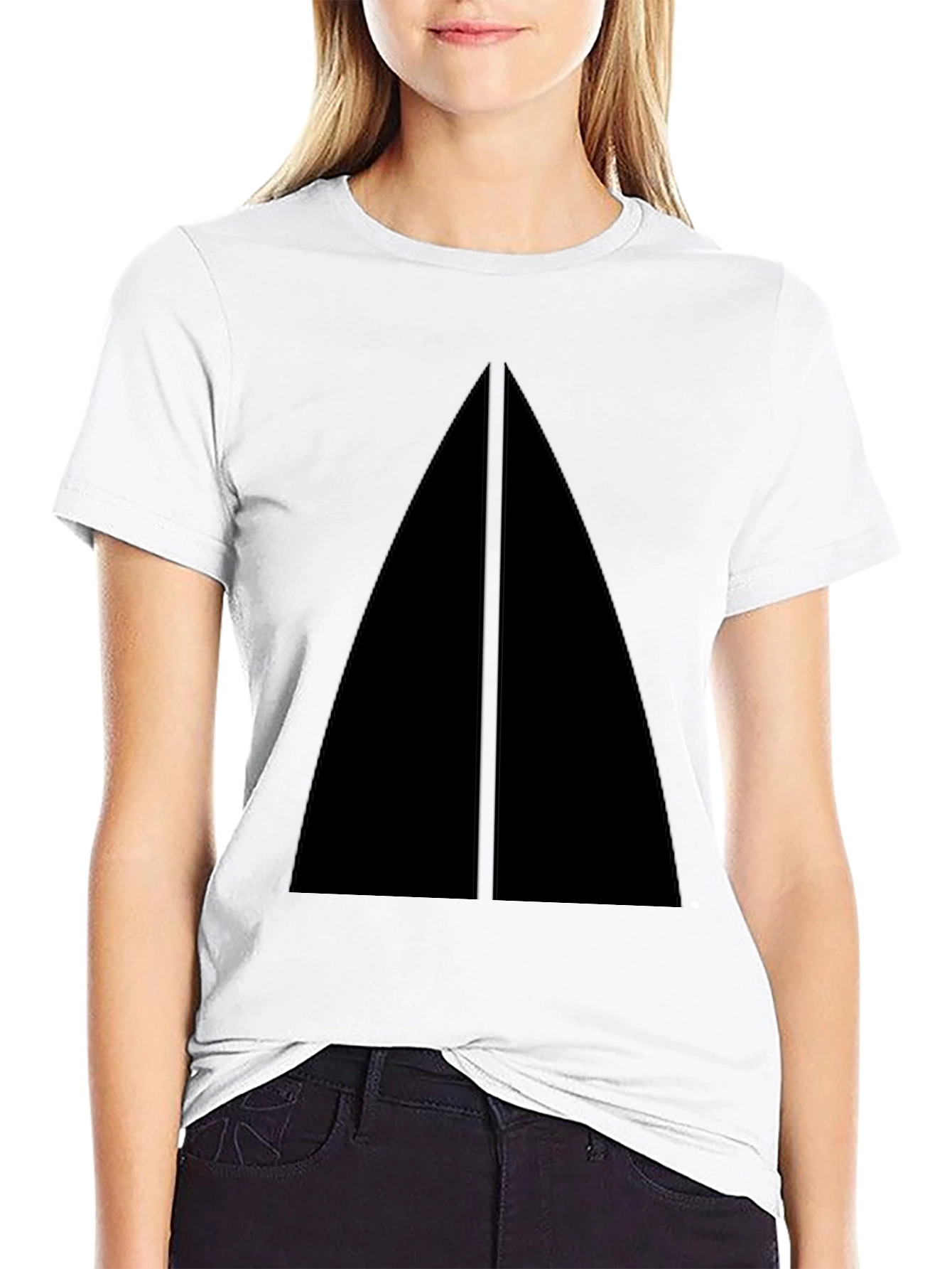 Minimalist Black Triangle Graphic T-Shirt