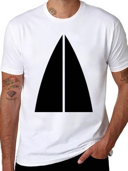 Minimalist Black Triangle Graphic T-Shirt