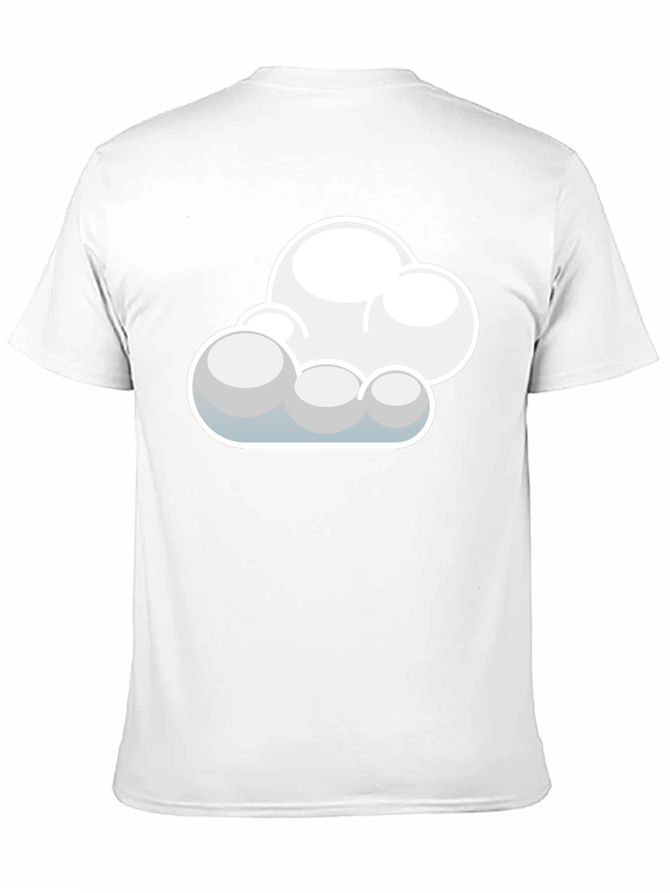 Cloud Graphic Black T-Shirt: Soft Cotton Blend