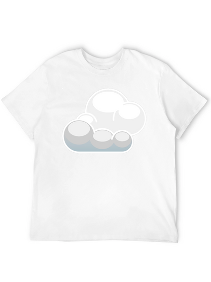 Cloud Graphic Black T-Shirt: Soft Cotton Blend
