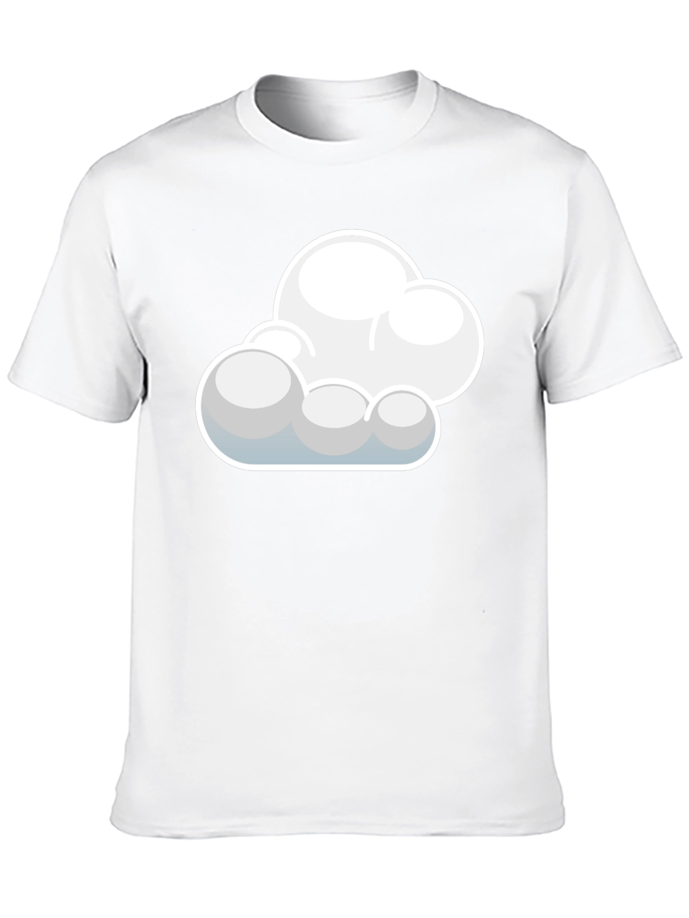 Cloud Graphic Black T-Shirt: Soft Cotton Blend