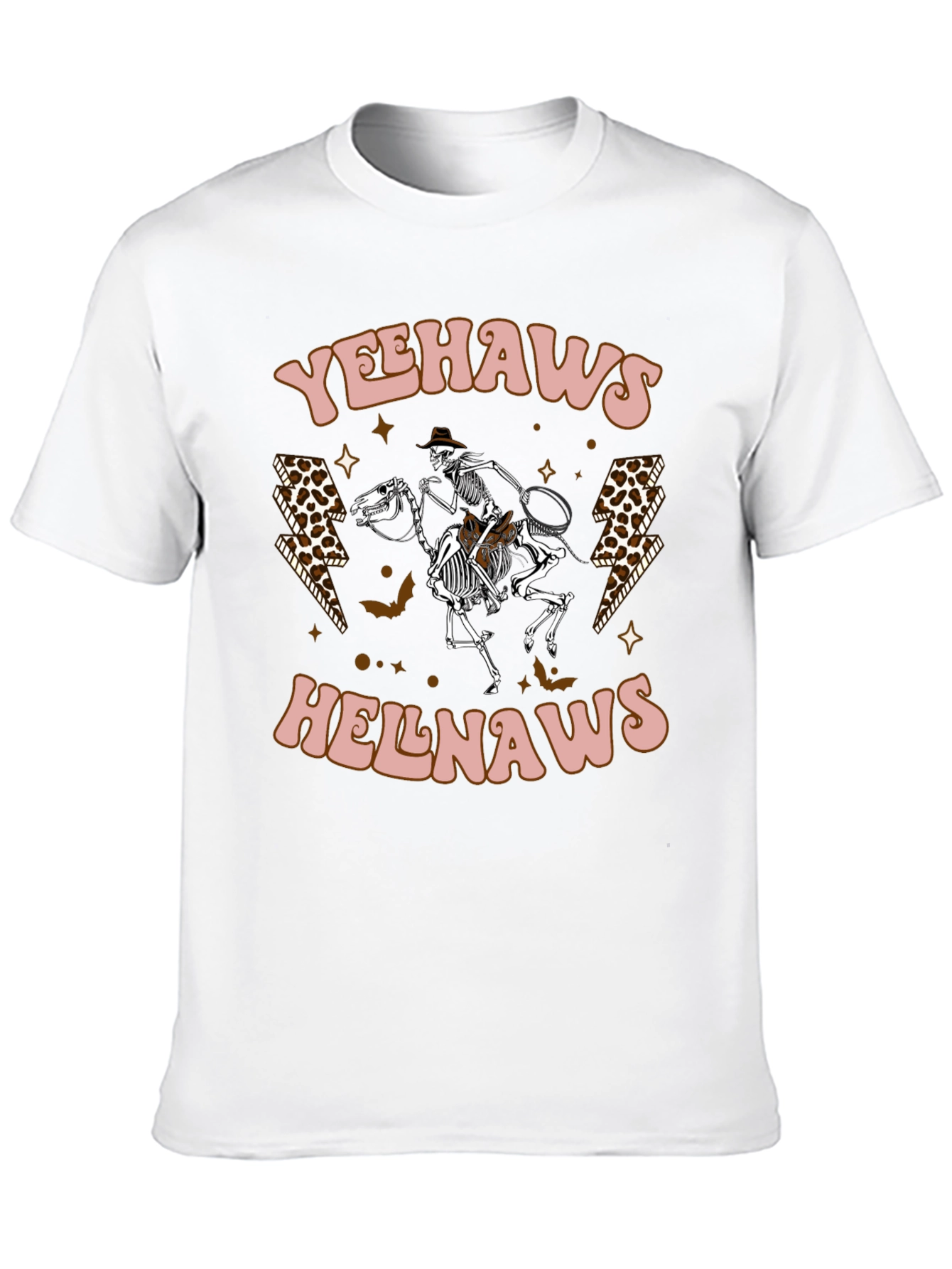 Yeehaws Helnaws Skeleton Cowboy Graphic Tee