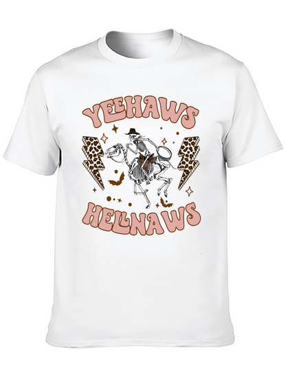 Yeehaws Helnaws Skeleton Cowboy Graphic Tee