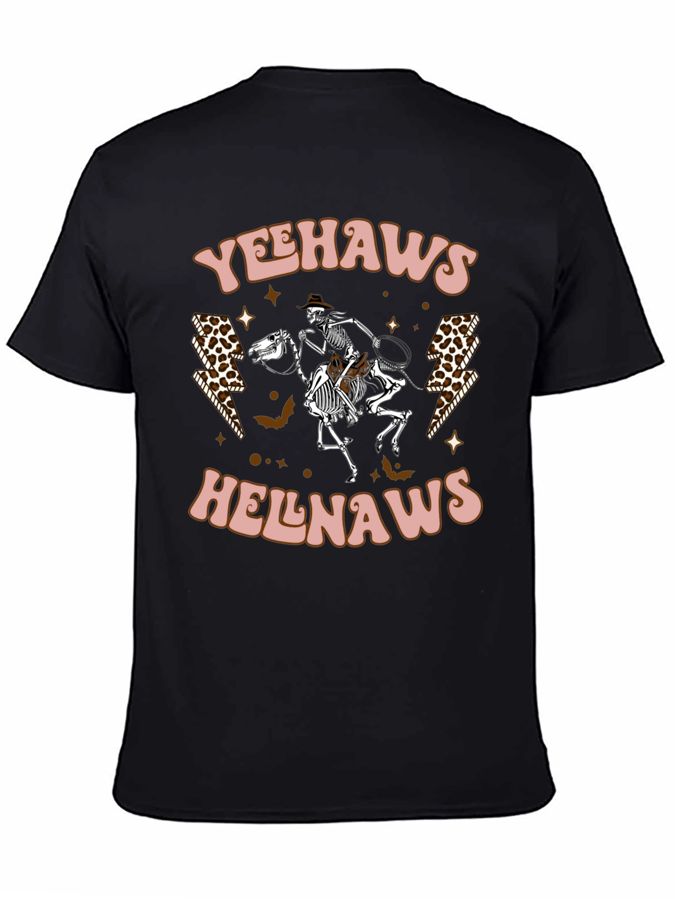 Yeehaws Helnaws Skeleton Cowboy Graphic Tee
