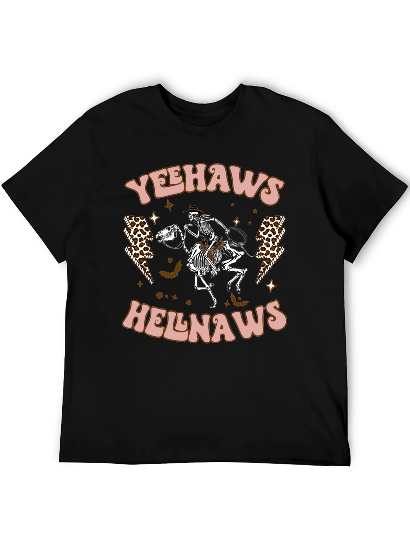 Yeehaws Helnaws Skeleton Cowboy Graphic Tee