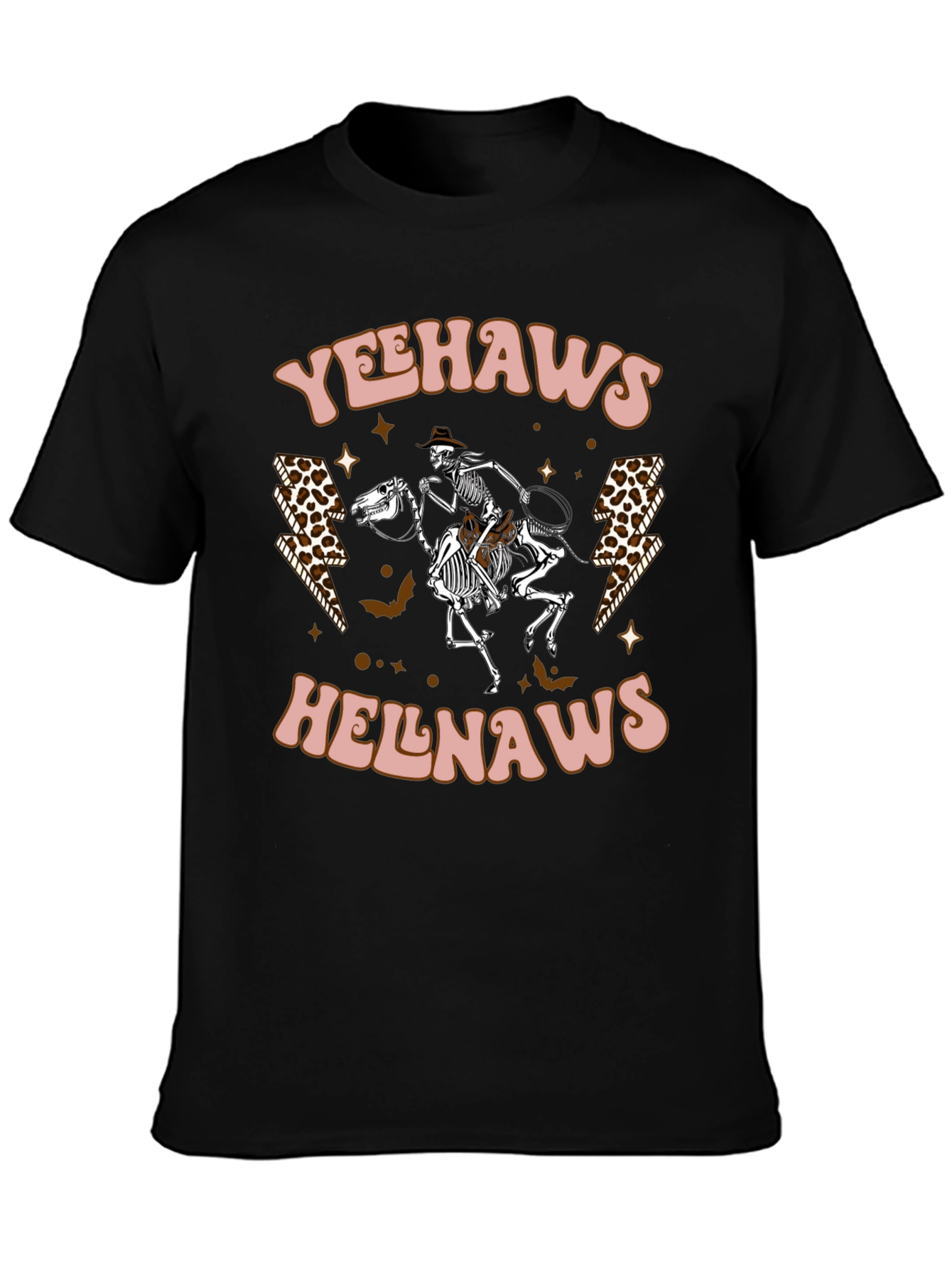 Yeehaws Helnaws Skeleton Cowboy Graphic Tee