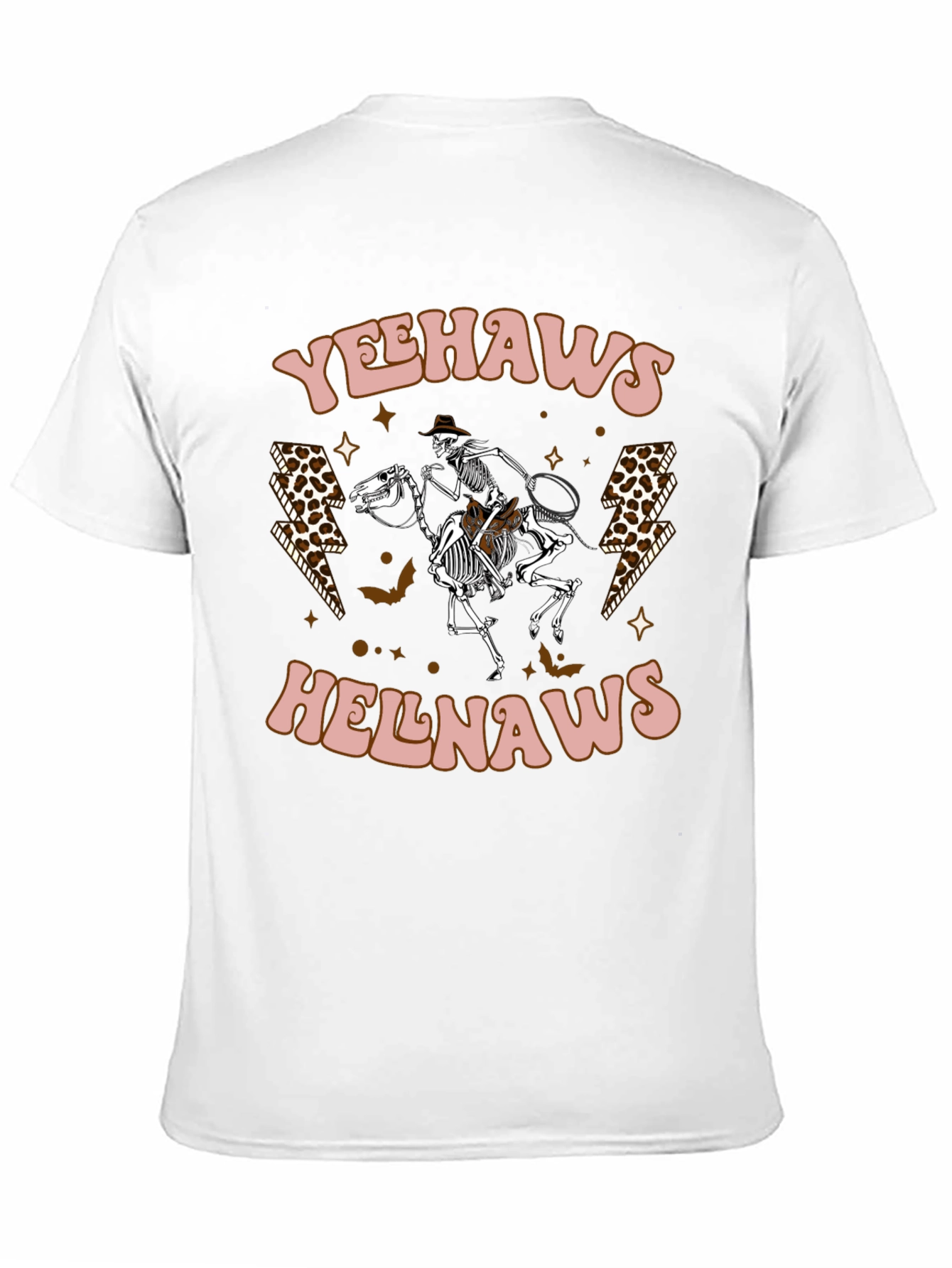 Yeehaws Helnaws Skeleton Cowboy Graphic Tee
