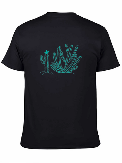 Cactus Graphic Tee - Black Cotton T-Shirt