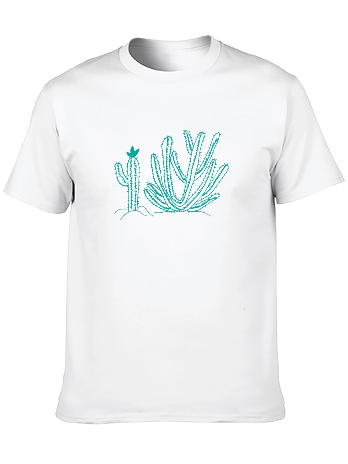 Cactus Graphic Tee - Black Cotton T-Shirt