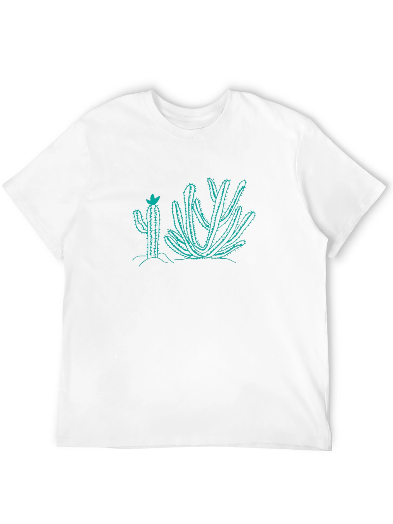 Cactus Graphic Tee - Black Cotton T-Shirt