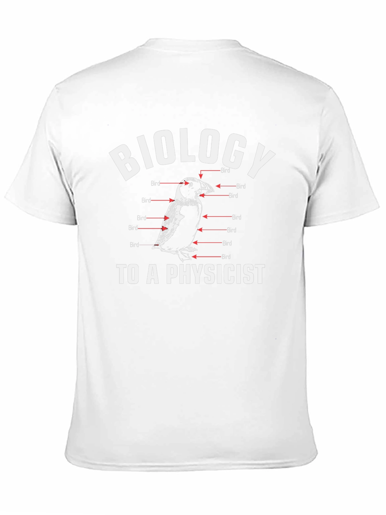 Biology to a Physicist Funny Bird Anatomy T-Shirt