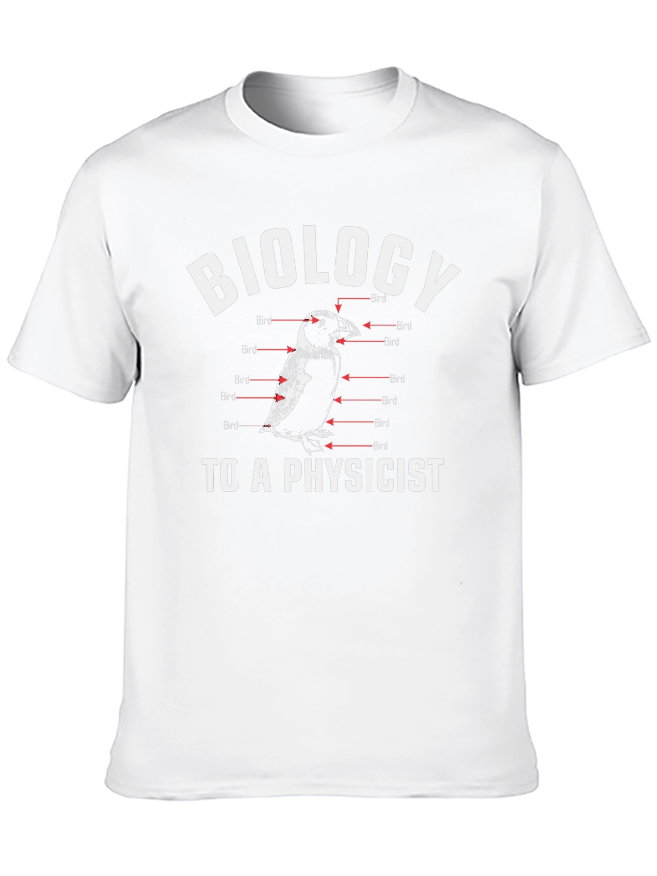 Biology to a Physicist Funny Bird Anatomy T-Shirt