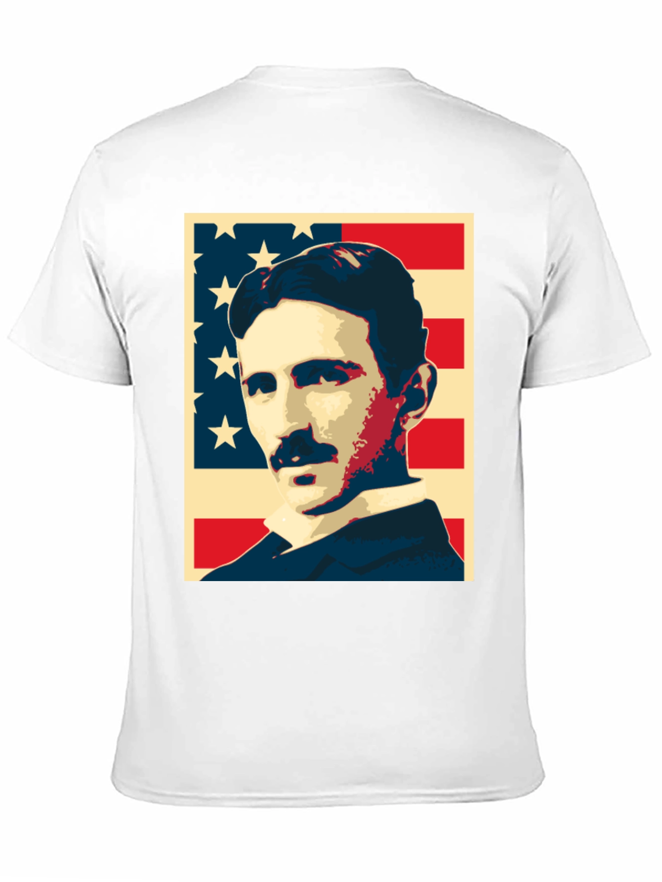 Nikola Tesla US Flag Graphic T-Shirt