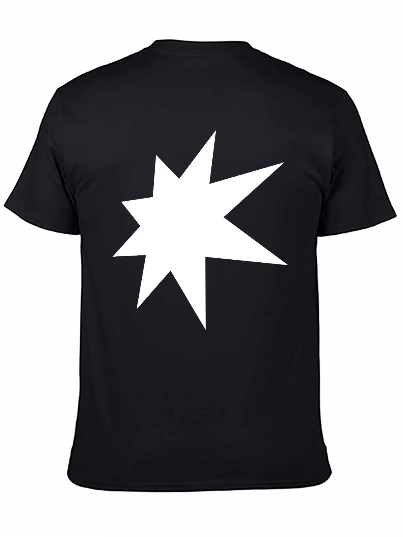 Starburst Graphic Tee - Black Cotton Casual T-Shirt