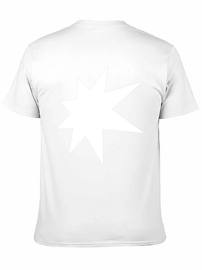 Starburst Graphic Tee - Black Cotton Casual T-Shirt