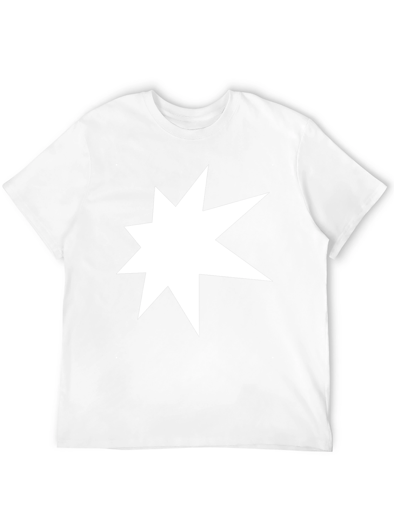 Starburst Graphic Tee - Black Cotton Casual T-Shirt