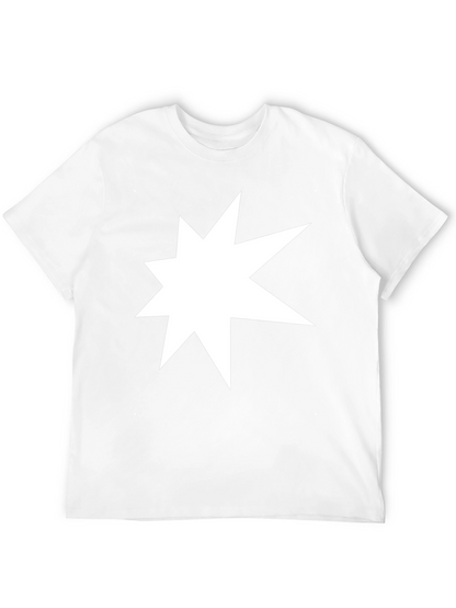 Starburst Graphic Tee - Black Cotton Casual T-Shirt