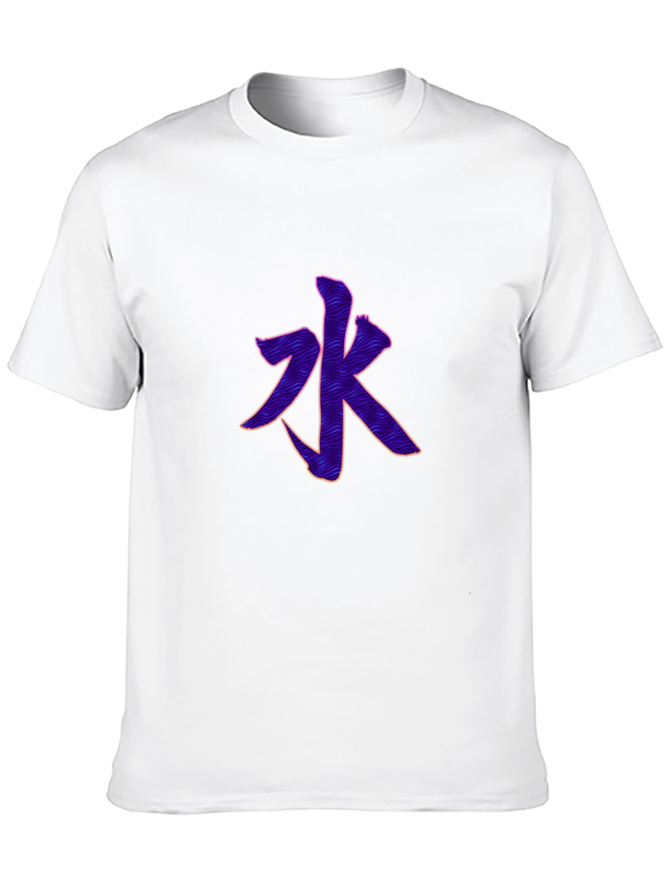 Mens Black T-Shirt with Water Character Design
