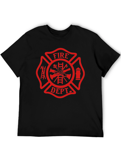 Fire Department Maltese Cross Graphic T-Shirt