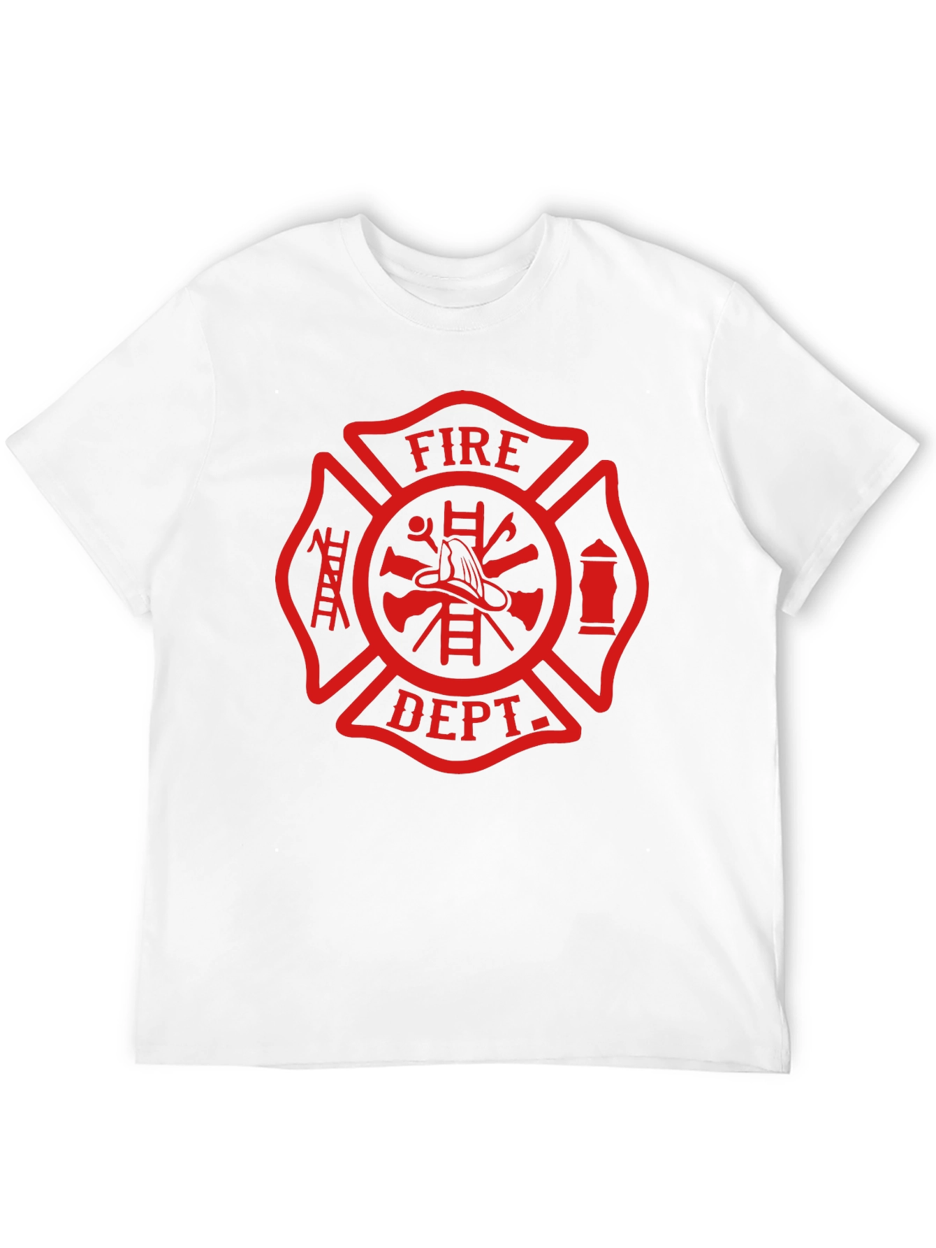 Fire Department Maltese Cross Graphic T-Shirt