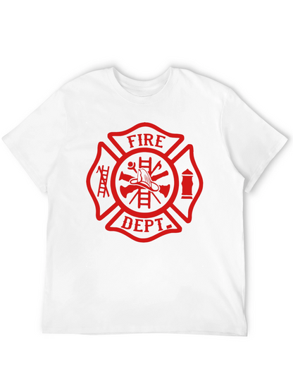 Fire Department Maltese Cross Graphic T-Shirt