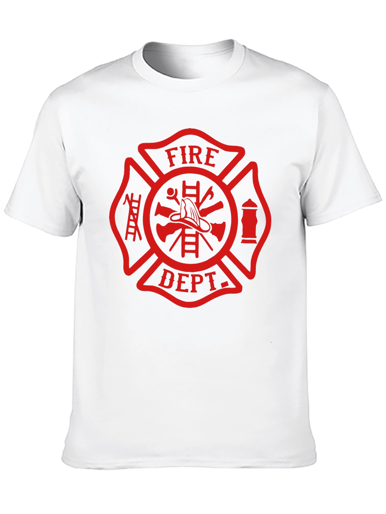 Fire Department Maltese Cross Graphic T-Shirt