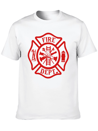 Fire Department Maltese Cross Graphic T-Shirt