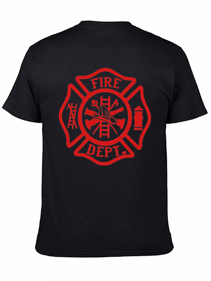 Fire Department Maltese Cross Graphic T-Shirt
