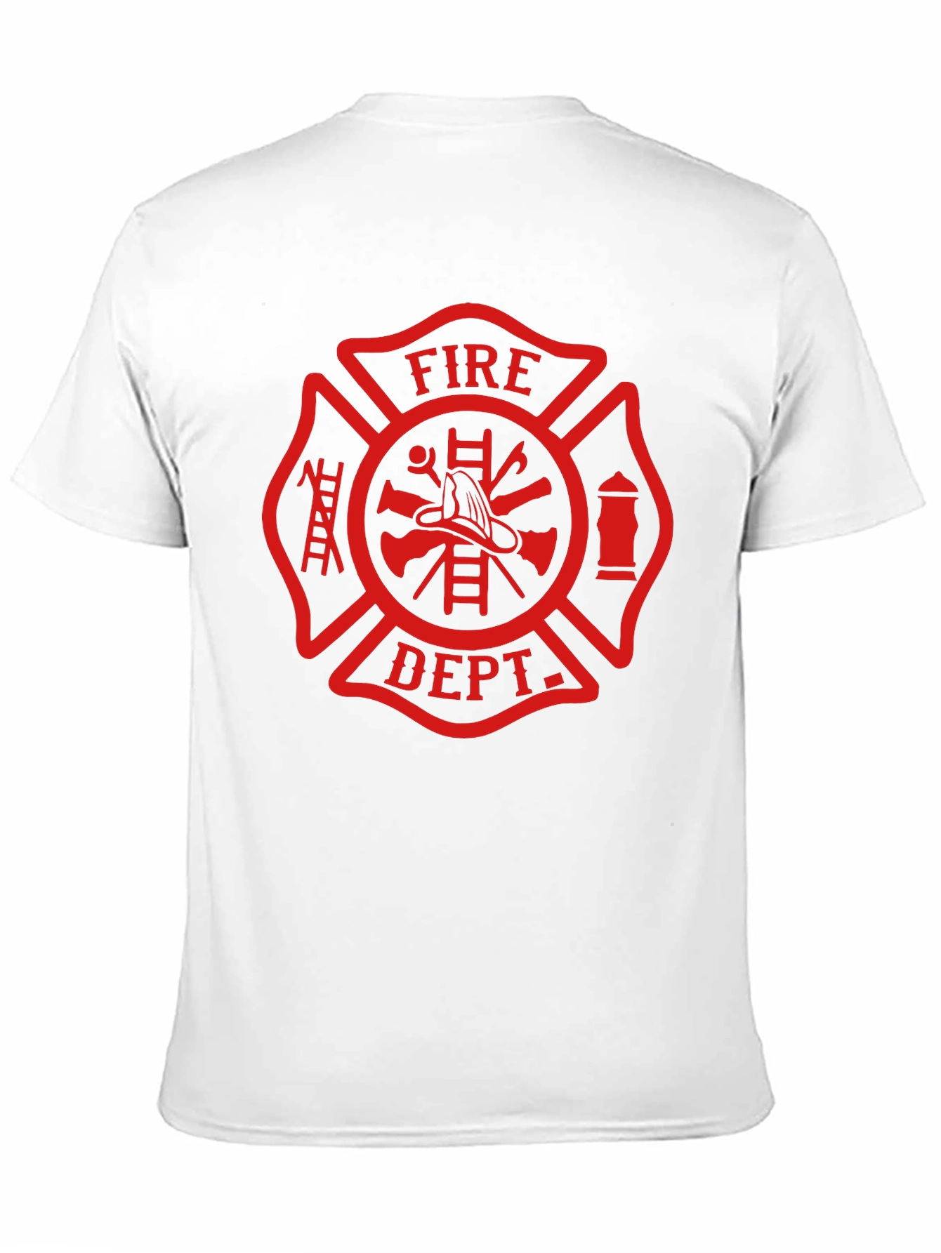 Fire Department Maltese Cross Graphic T-Shirt