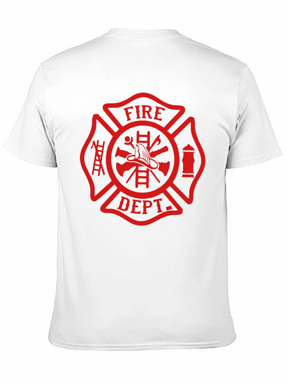 Fire Department Maltese Cross Graphic T-Shirt