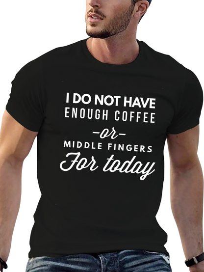 Coffee & Middle Fingers T-Shirt - Humor Tee