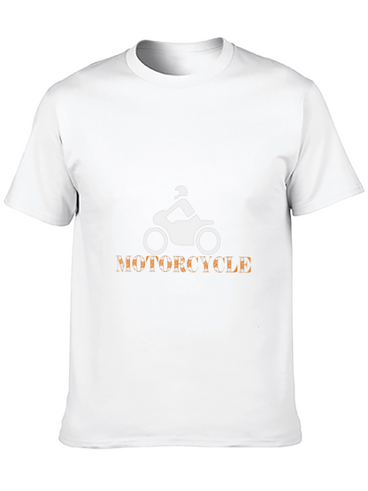 Mens Black Motorcycle Graphic Tee