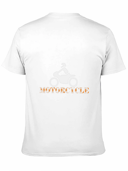 Mens Black Motorcycle Graphic Tee