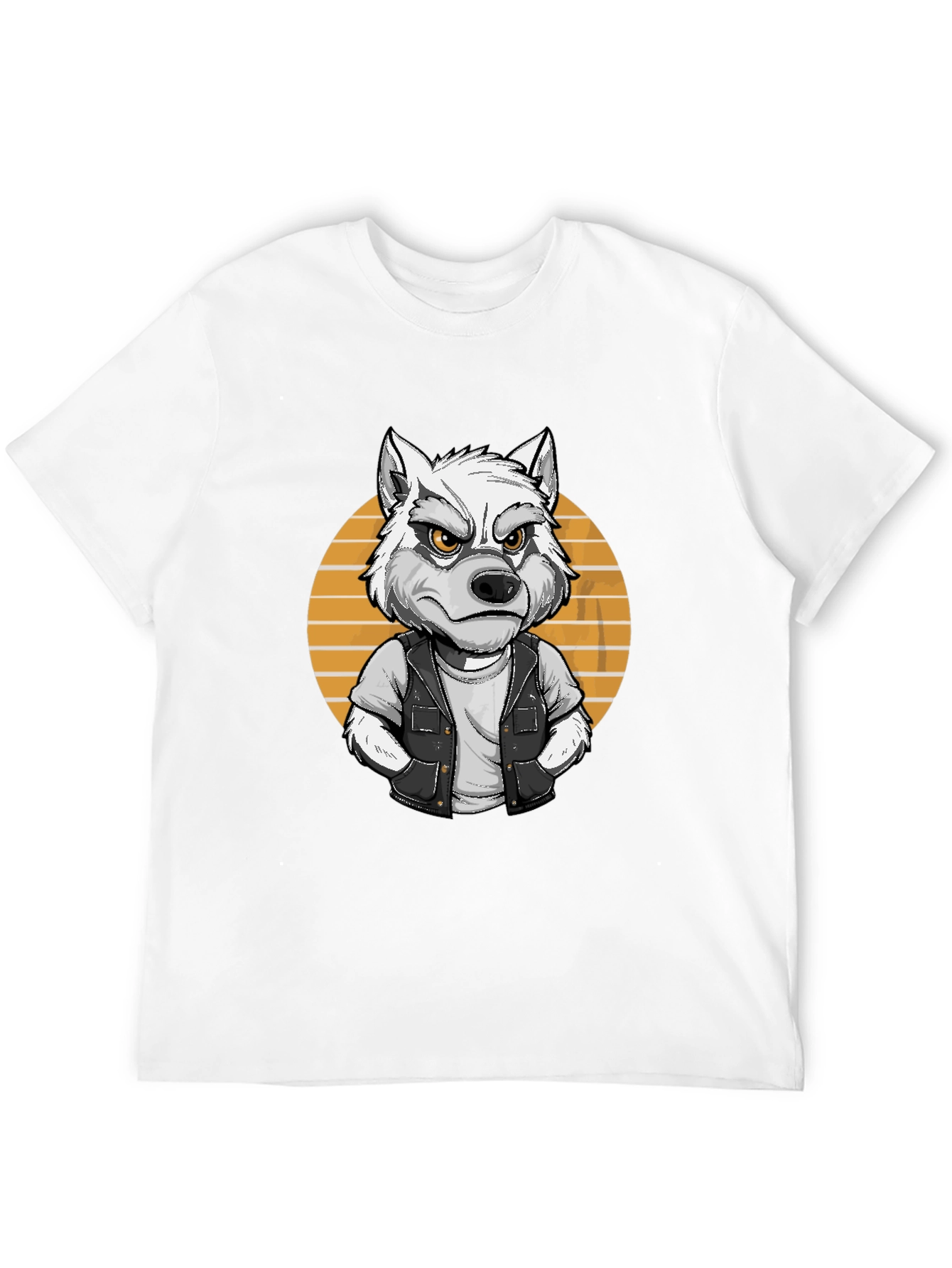 Wolf Graphic Tee - Cool Animal Cartoon Design