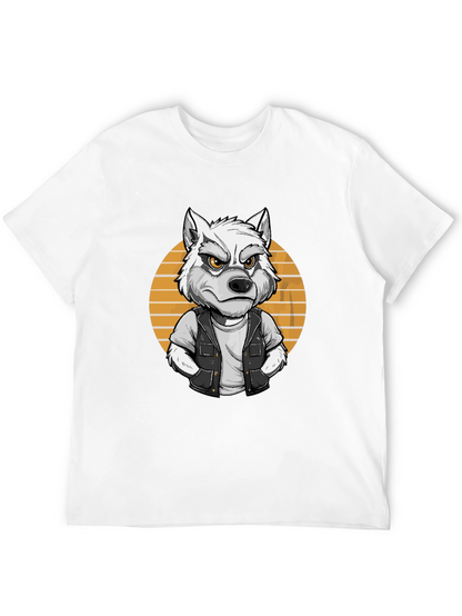 Wolf Graphic Tee - Cool Animal Cartoon Design