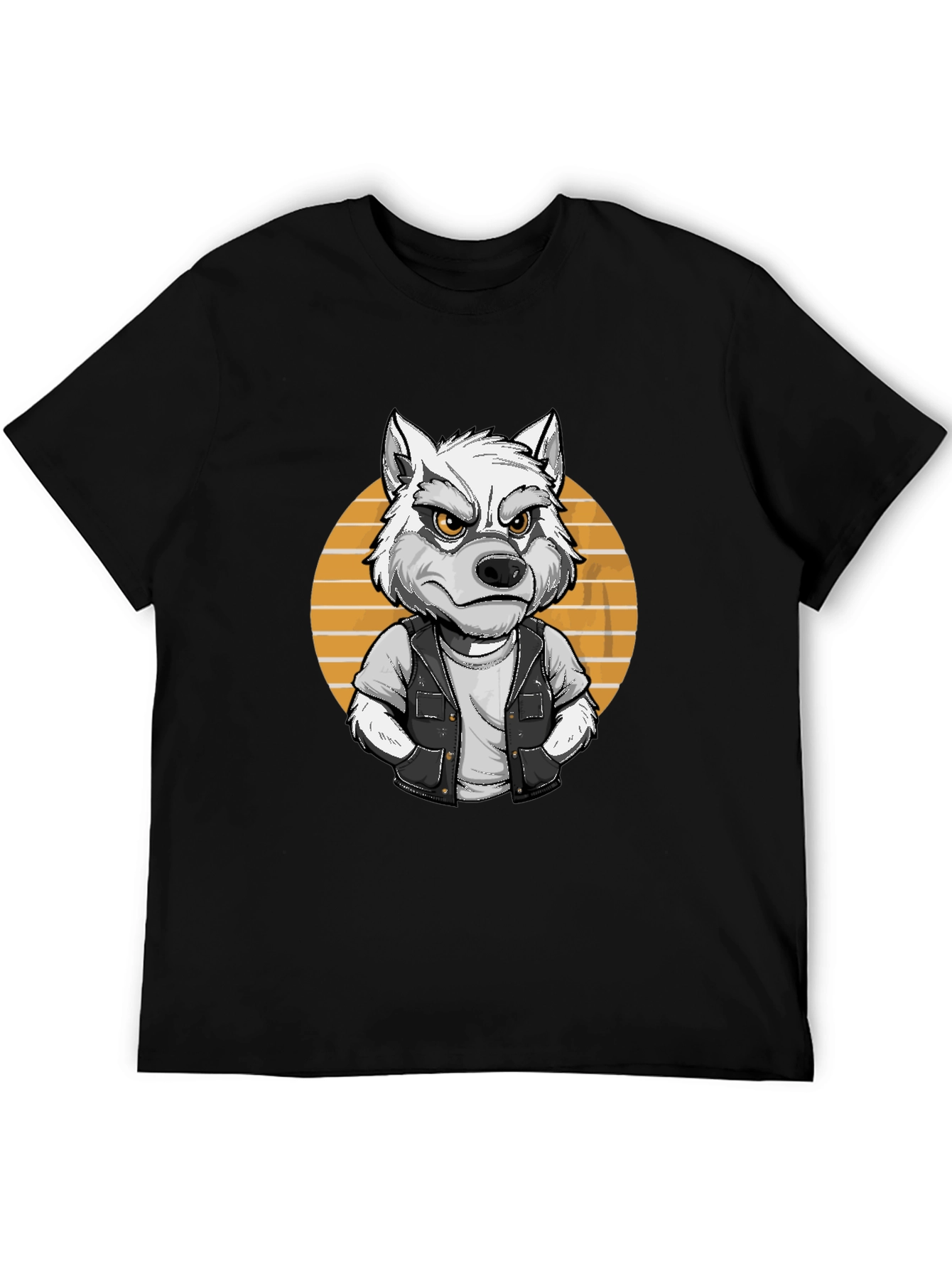 Wolf Graphic Tee - Cool Animal Cartoon Design