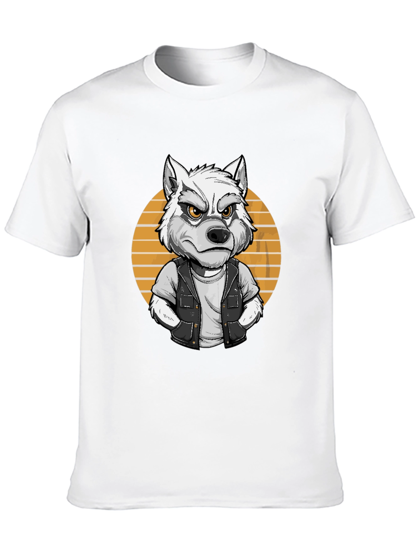 Wolf Graphic Tee - Cool Animal Cartoon Design