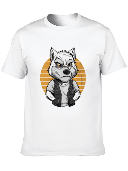 Wolf Graphic Tee - Cool Animal Cartoon Design
