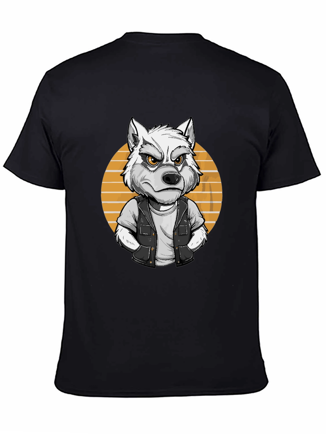 Wolf Graphic Tee - Cool Animal Cartoon Design