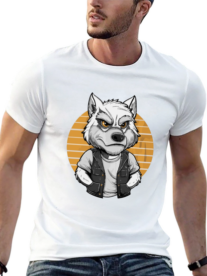 Wolf Graphic Tee - Cool Animal Cartoon Design