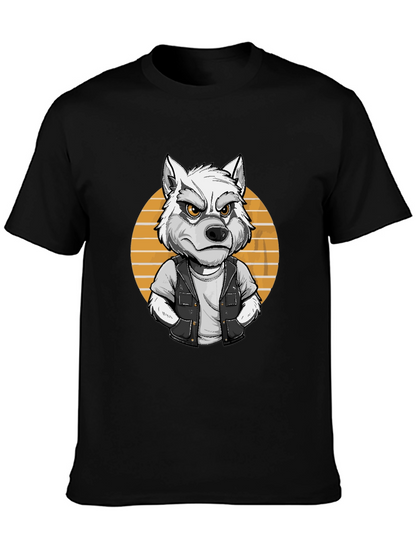 Wolf Graphic Tee - Cool Animal Cartoon Design