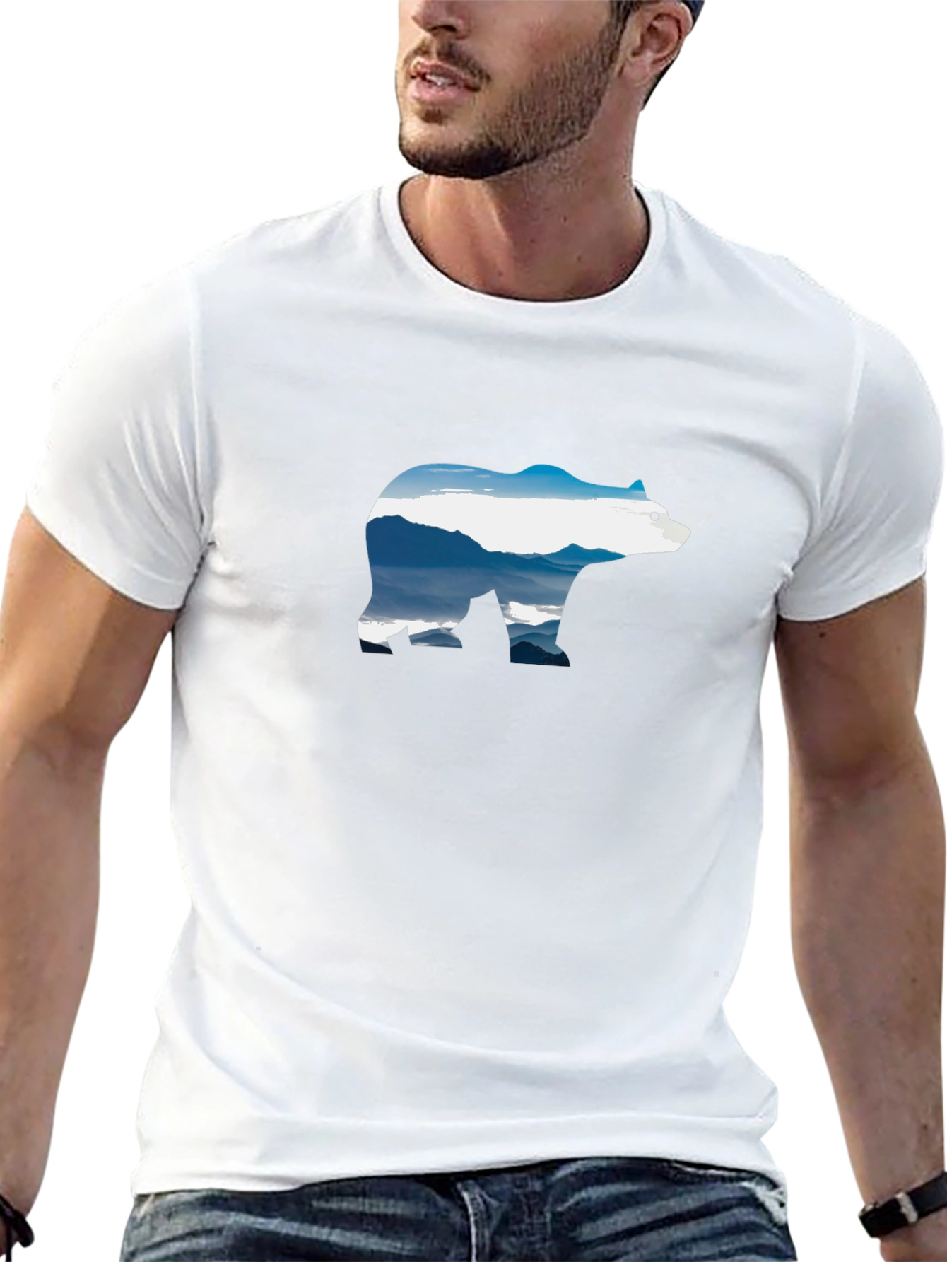 Mountain Bear Graphic T-Shirt - Black